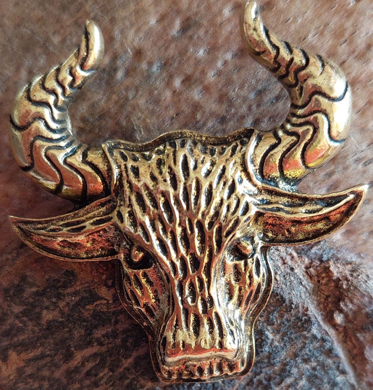 Broschen & Nadeln: Brosche Stier / Büffel / Muni mit Hörner, goldfarben – Neu (gemäss Beschreibung) aus Oberwil BL von Chewbacca184 4