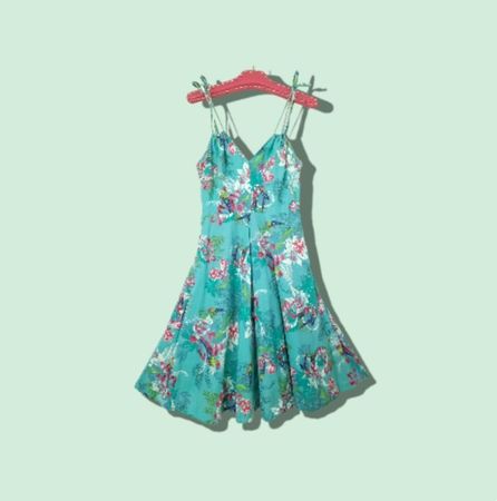 🧚 traumhaftes EMILY AND FIN Midi Kleid tropical Print Gr.S