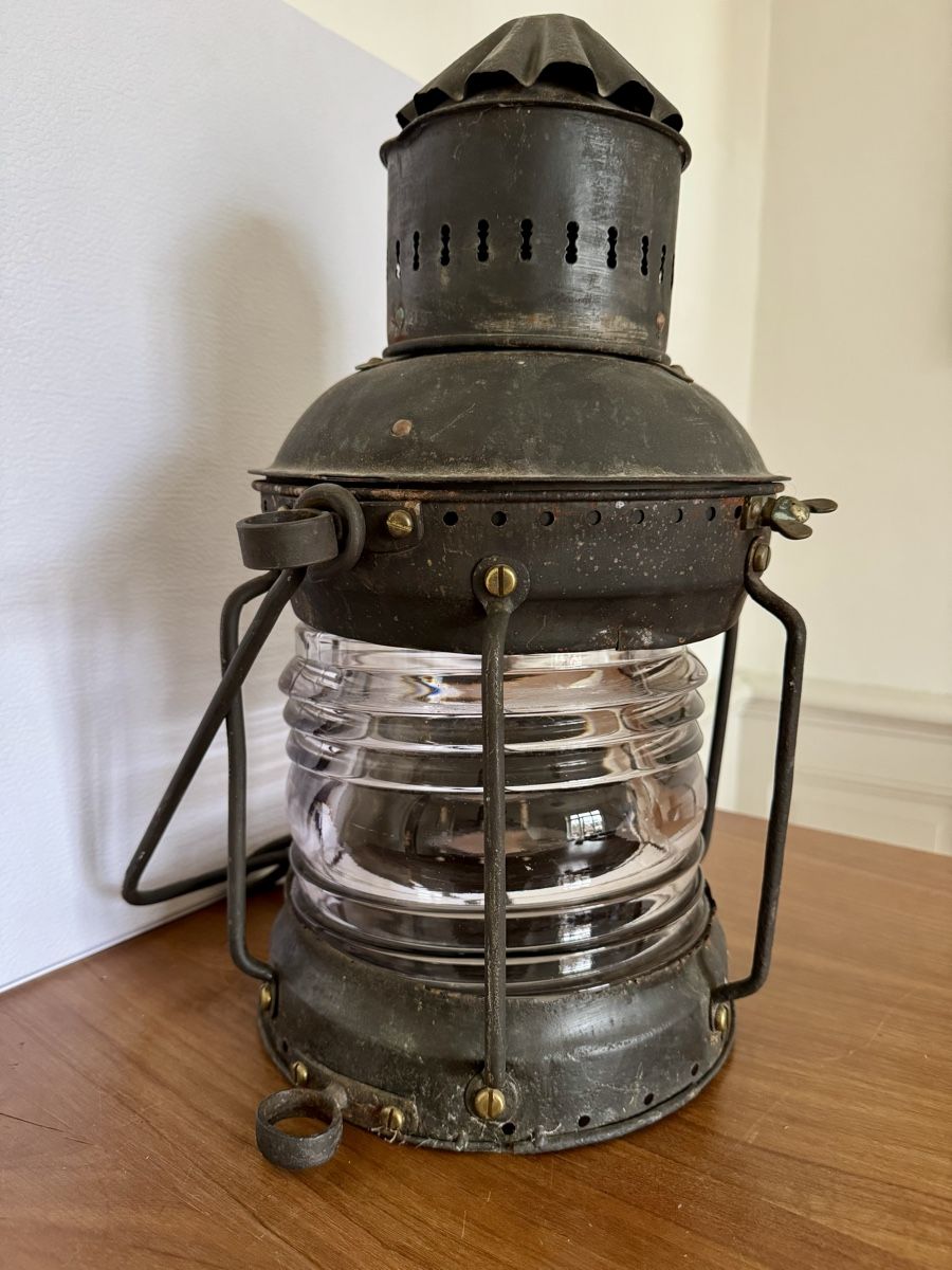 Lampade: Antike grosse Schiffslampe / Petroleumlampe, Deko-Objekt – Usato da Zürich venduto da Nobs1 1