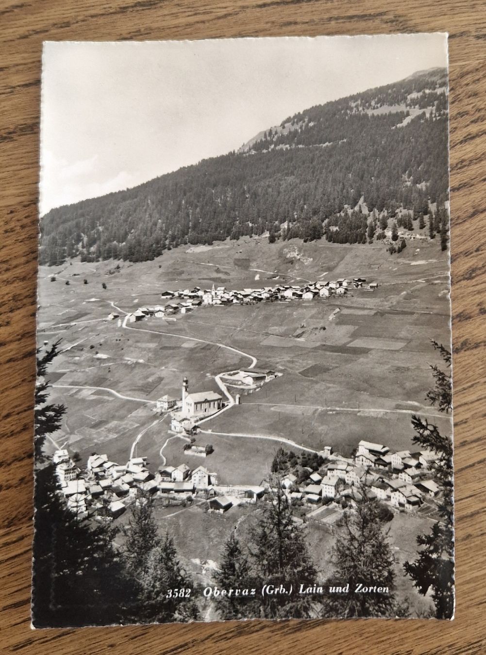 Cartoline postali: Obervaz, Lain und Zorten 1954 – Usato da Ebikon venduto da Donar50