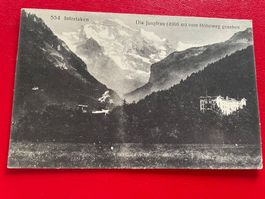 1913 Interlaken ; Die Jungfrau vom Höheweg gesehen