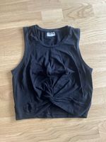 Schwarzes Tanktop mit Knoten Gr.M