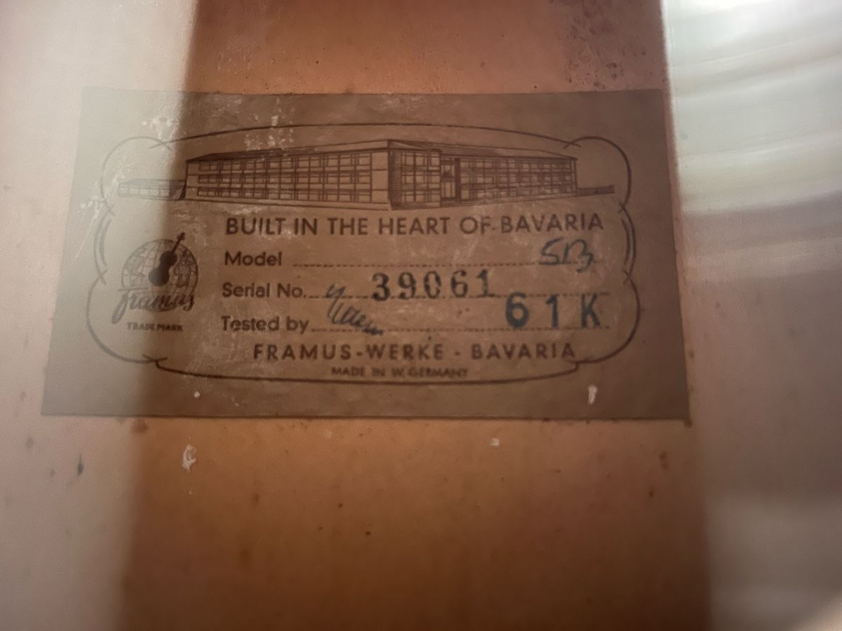 Framus Strumenti musicali: Vintage Framus 513 Gitarre, Rubber Bridge Conversion – Usato da Oberrieden venduto da kiwimatt 3