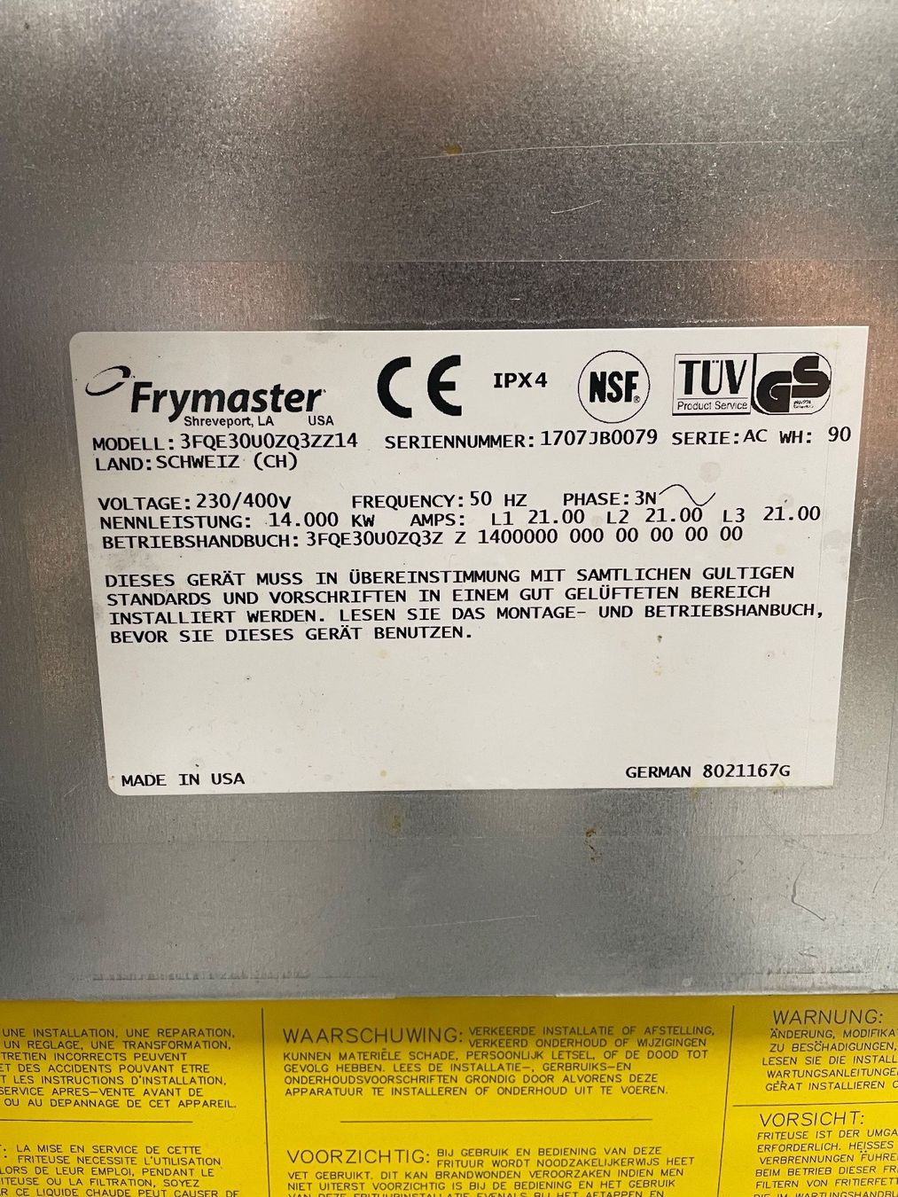 Elettrodomestici da cucina: Frymaster Fritteuse FilterQuick 3 Becken – Usato da Zürich venduto da Farbeee 5
