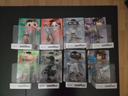 8x Amiibos fabrikneu - R.O.B, Olimar, Pit, Mii, Bewohner