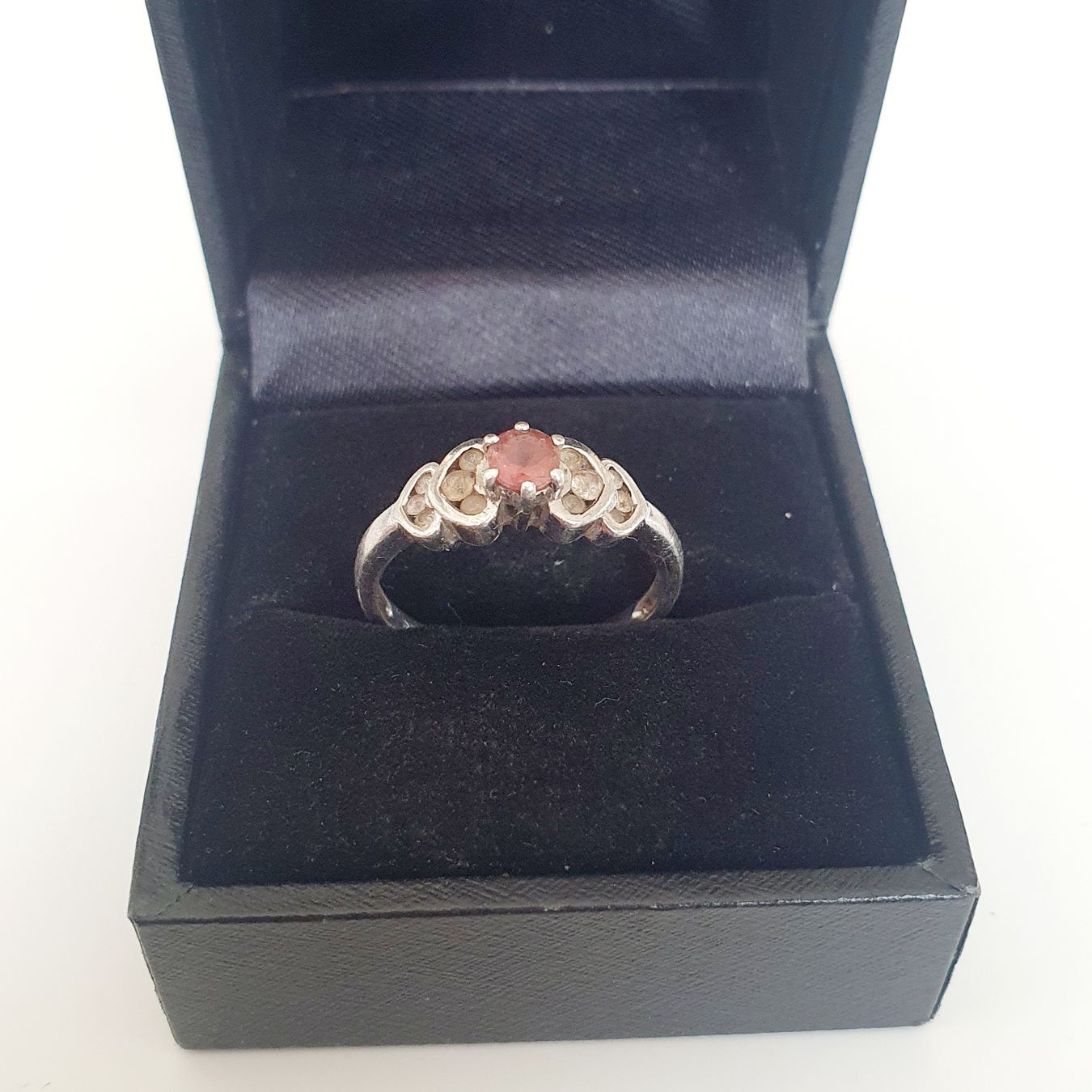Anelli: Silberring 925 mit pinkem Stein, Grösse 17.4 mm, – Usato da Kreuzlingen venduto da Wunderkiste123 5