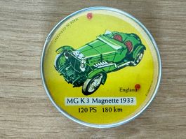 Altes Geduldsspiel Rückseite Spiegel - MG Auto - Vintage Alt