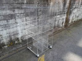 Vintage Acrylglas / Plexiglas Hi-Fi Stereo Möbel / Trolley