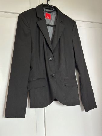 S Oliver Damen Hosenanzug schwarz-gestreift Gr.38