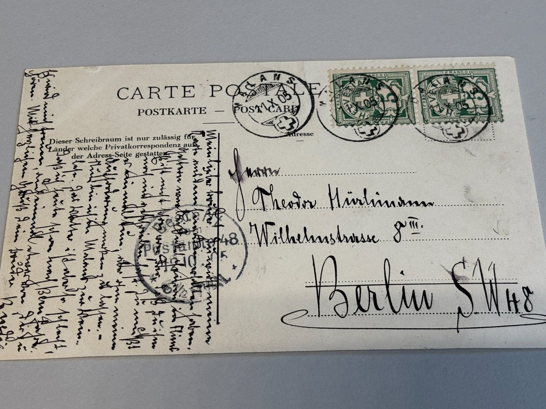 Cartoline postali: AK Malans 1905 – Usato da Triesen venduto da Anatas 1