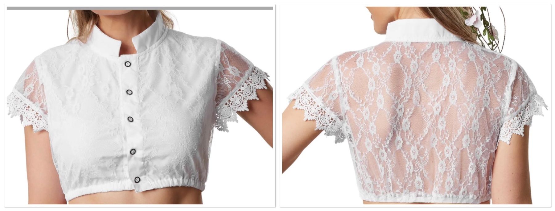 Costumi: Dirndlbluse Vroni Gr. S – Nuovo e nell'imballaggio originale da Oberegg venduto da MR-shop