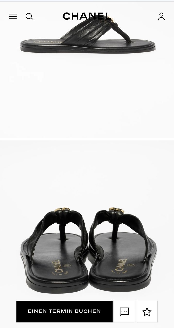 Chanel Chaussures femmes: CHANEL COCO BEACH 2026 Flip Flop aus Leder – D'occasion à Erlenbach ZH par nlh 7