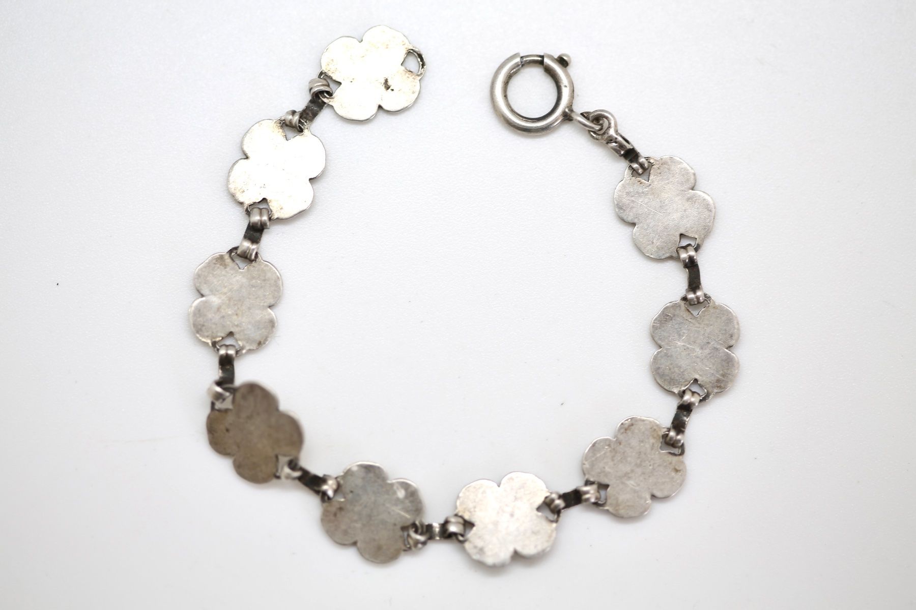 Bracciali & Braccialetti: Silber Armkette mit Blumenmotiven – Usato da Reinach BL venduto da Han-Numismatik 2