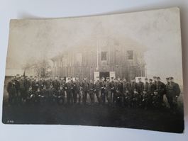 Historische Foto Militär Gruppe uniformiert um 1900 R36