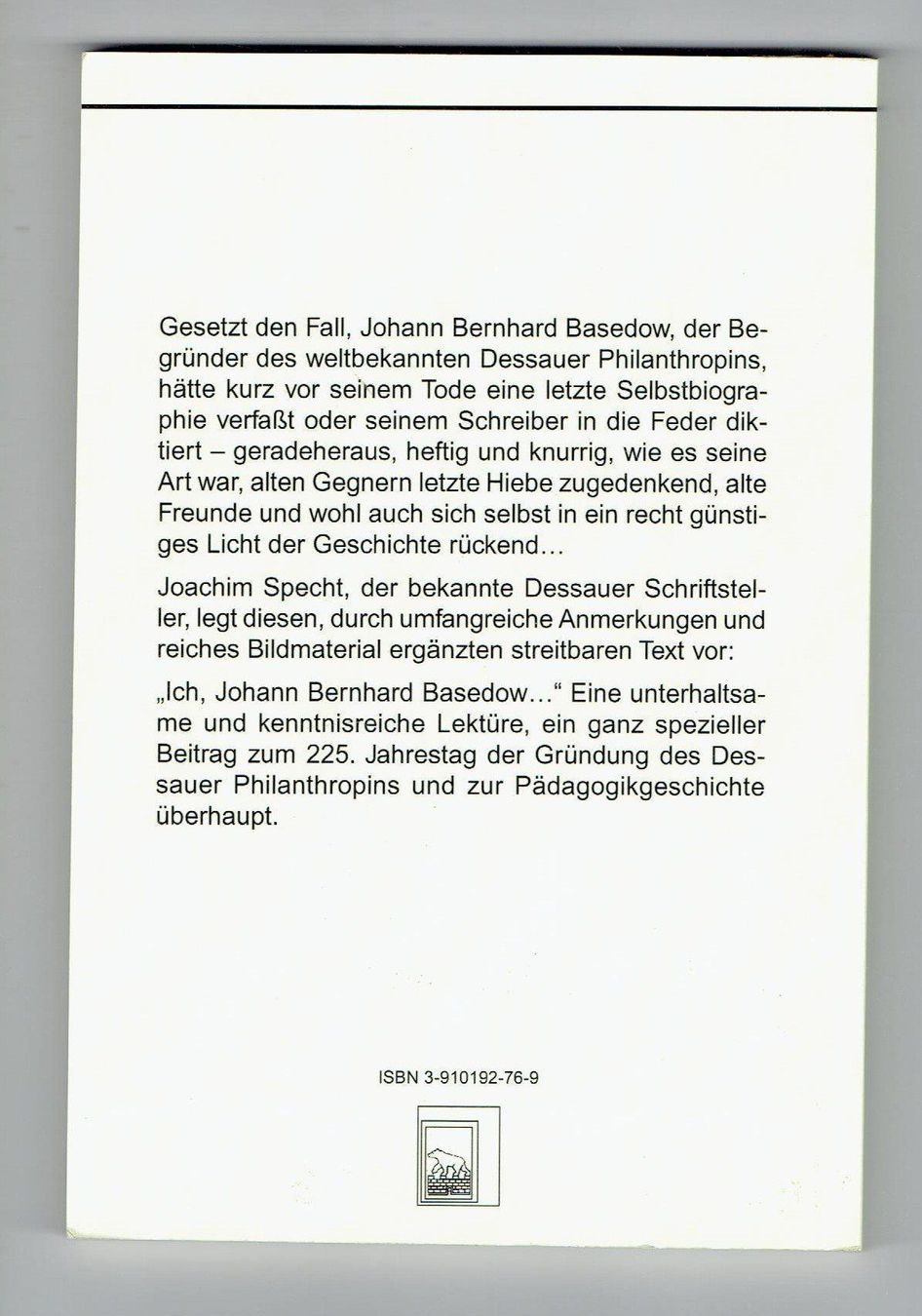 Bücher: Ich, Johann Bernhard Basedow...   Joachim Specht – Neu (gemäss Beschreibung) aus Flims - Dorf von Stagediver 1