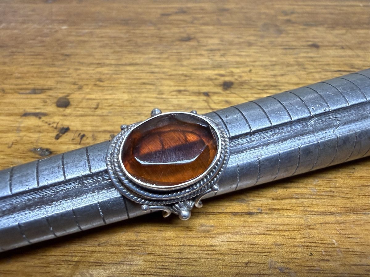 Anelli: Antiker 925 Silber Ring mit Bernstein Grösse 55 – Usato da schaffhausen venduto da VintAntik_1980 3
