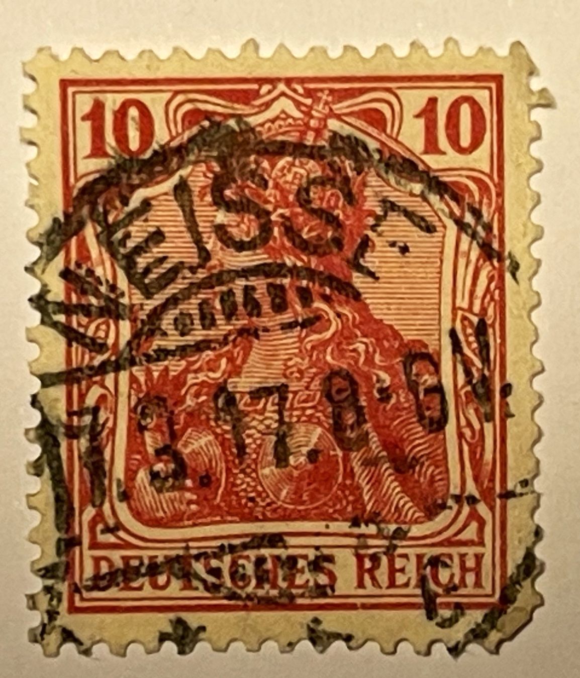 Alle Briefmarken: Deutsches Reich 10 Pfennig – Gebraucht aus Oftringen von Vucki
