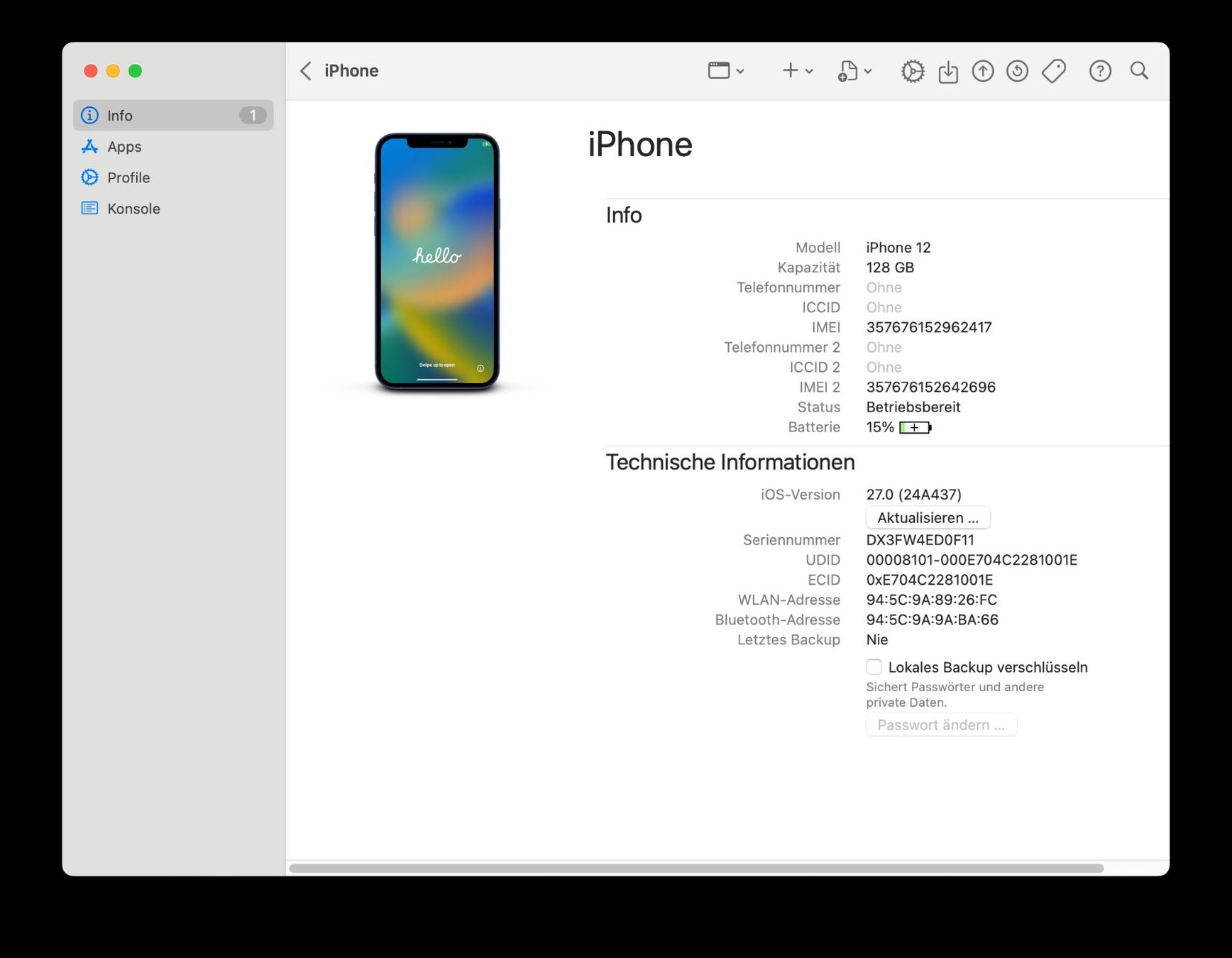 Apple Telefoni cellulari / Smartphones: iPhone 12 / 128GB / iCloud lock – Usato da Meisterschwanden venduto da Discus0 2