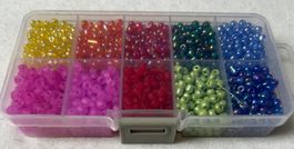 Bastelset Rocailles Perlen in Organizer Box NEU