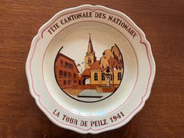 Assiette commémorative Fête cantonale des Nationaux 1941