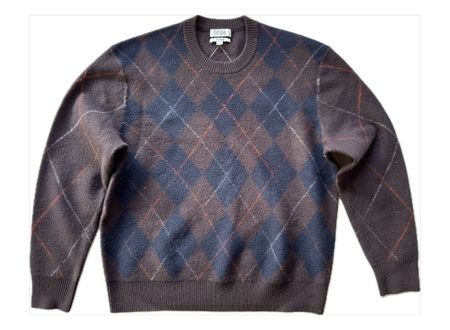 COS Pullover 100% Wolle, Argyle, L