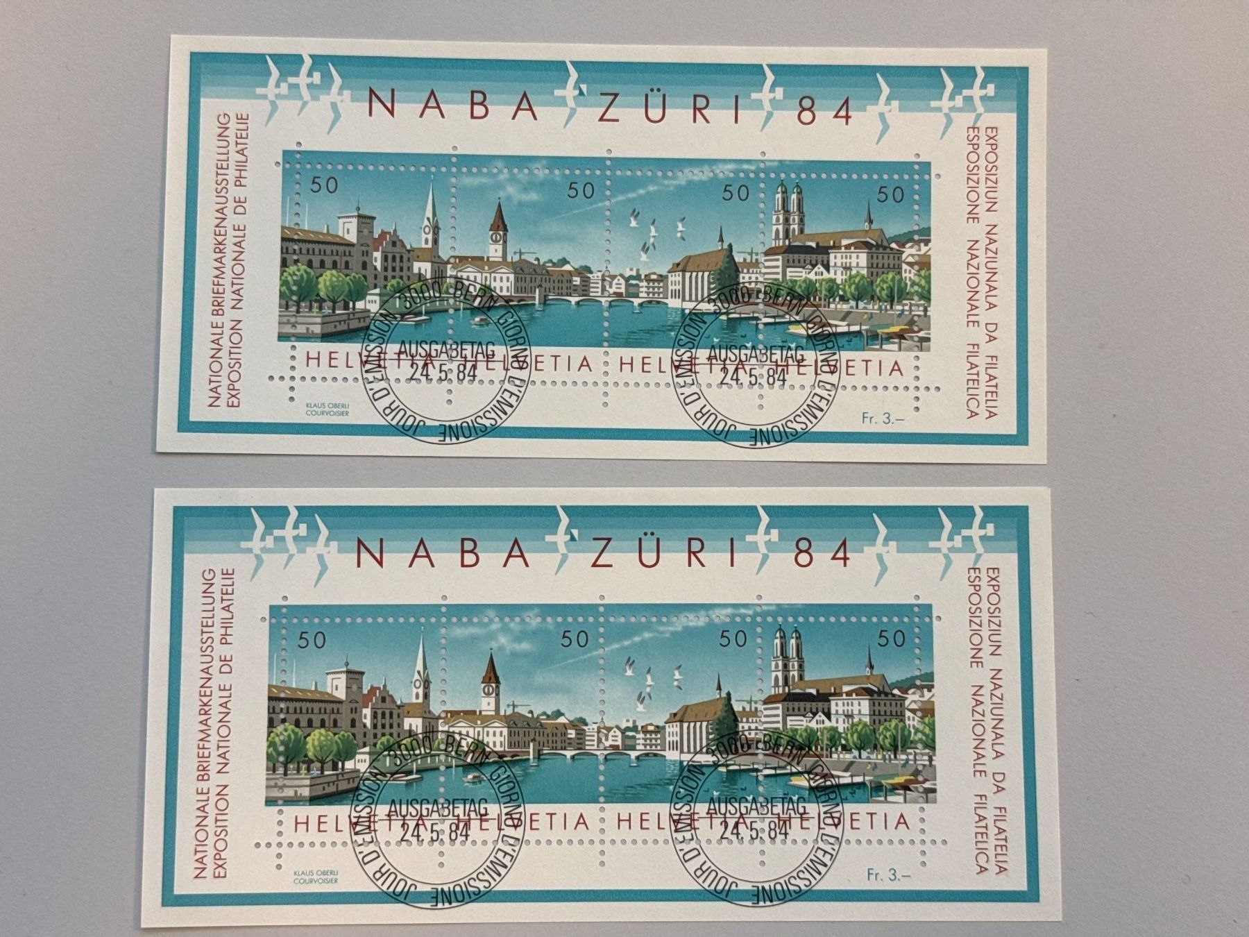 Tutti i francobolli: 2 x NABA Züri 1994, ET Stempel – Usato da Küssnacht am Rigi venduto da POSTOMASTER