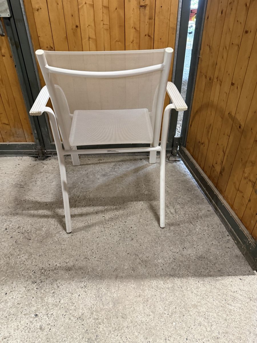 Sedie: Gartenstuhl weiss Aluminium  – Usato da Pfäffikon SZ venduto da Bayernaudi 2