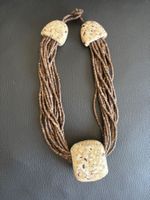 Magnifique collier stile ethnique artisanal, Coconut