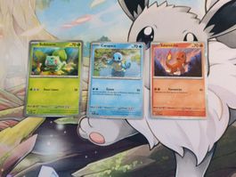 3 Cartes Pokemon Bulbizarre, Carapuce, Salameche Promo FR