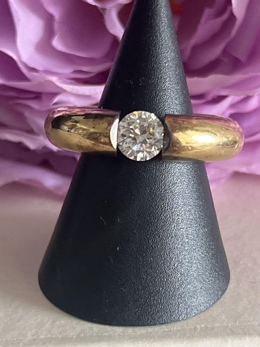 Anelli: Wunderschöner Ring mit Zirkonia 925 vergoldet – Usato da Seon venduto da Sunny-Schmuck78 1