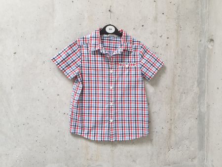 Chemise manches courtes H&M, vichy, garçon, taille 110