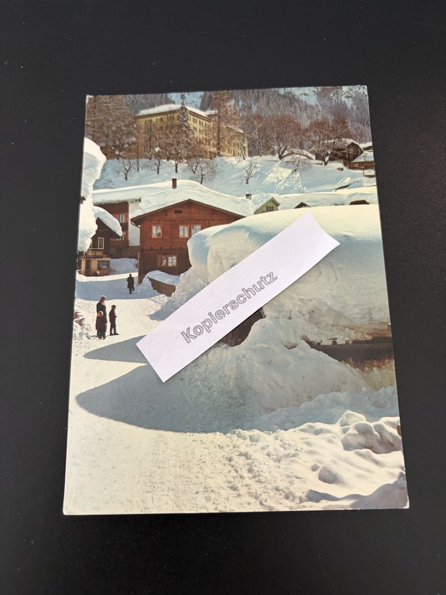 Cartoline postali: Leukerbad - Seltene, alte Ansichtskarte mit Wintermotiv! – Usato da Erlenbach ZH venduto da Ritschly