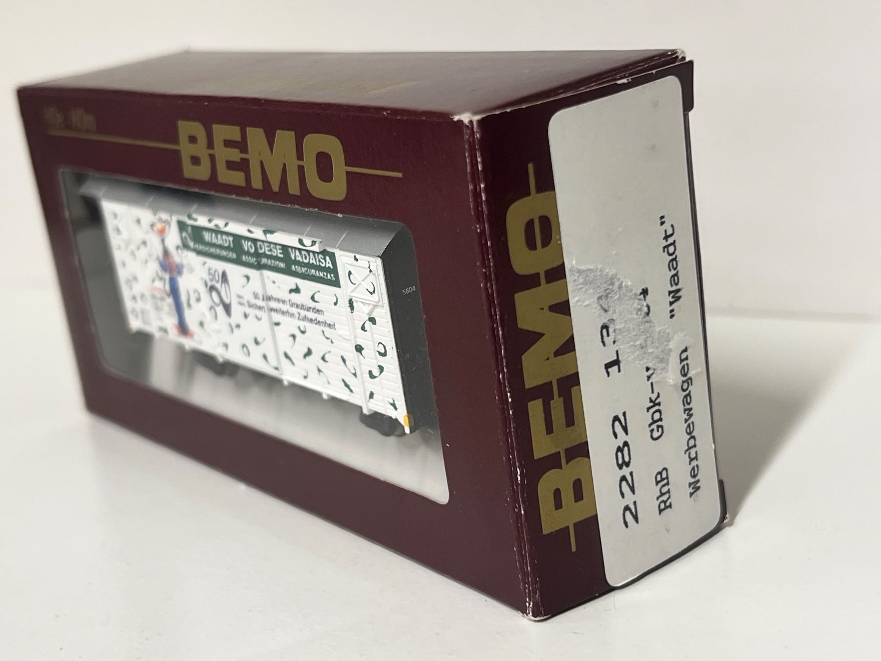 Bemo Modellini di ferrovie: Bemo RhB Werbewagen  "Waadt" – Nuovo e nell'imballaggio originale da Geroldswil venduto da TopTrain54 6