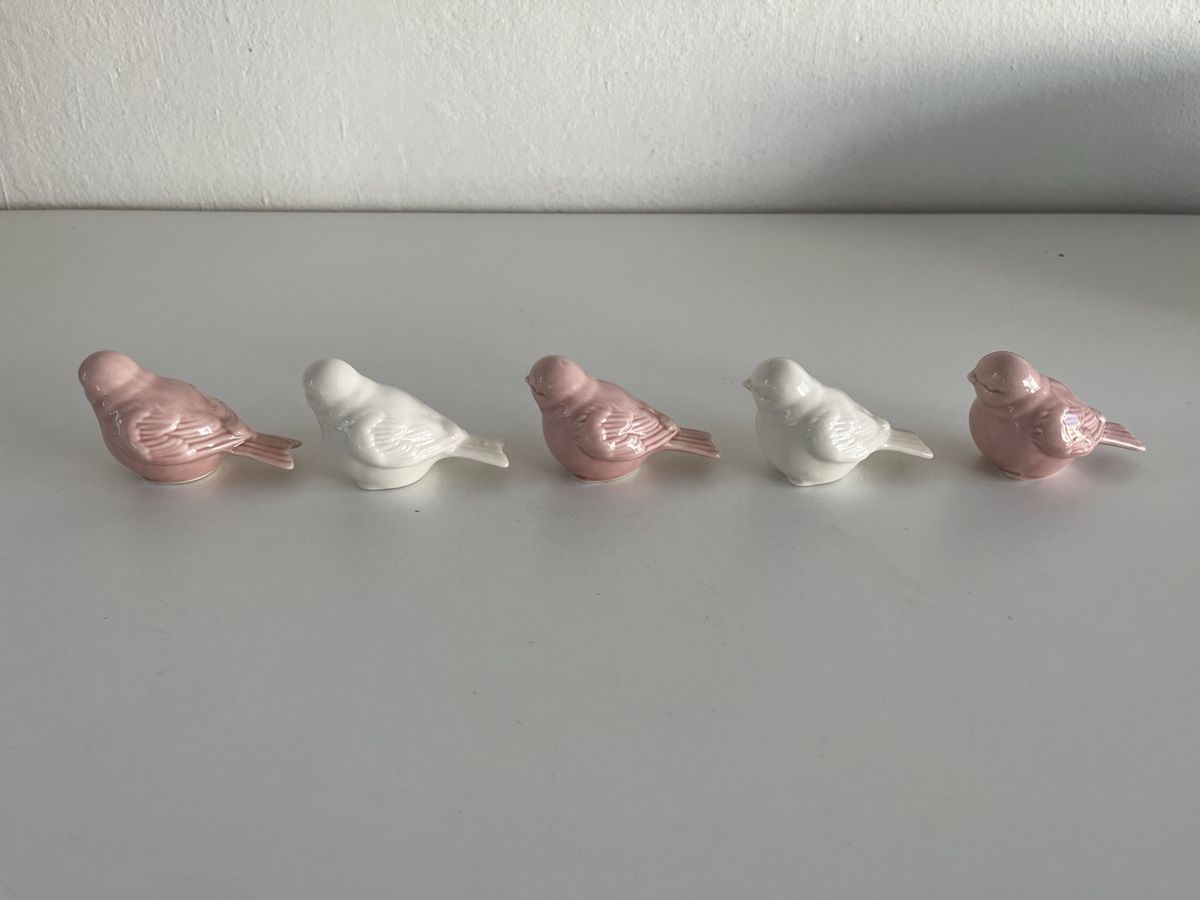 Tutte le decorazioni: 5 Stk. Spatzen / Keramik glasiert – Usato da Wetzikon ZH venduto da seli03 1