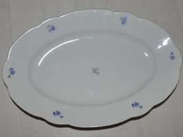 Servierplatte mit Blumenmuster oval Vintage Geschenk