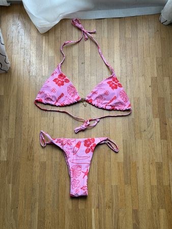 Maillot de bain rose 2 pièces 