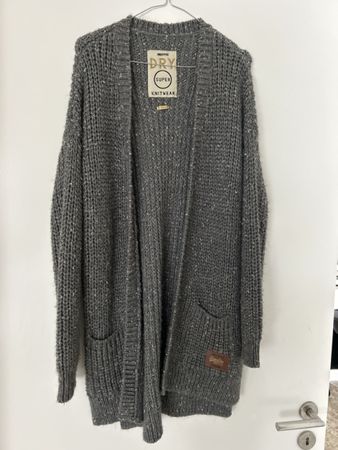 Superdry Strickjacke, Grau meliert, Gr. L, Top Zustand!