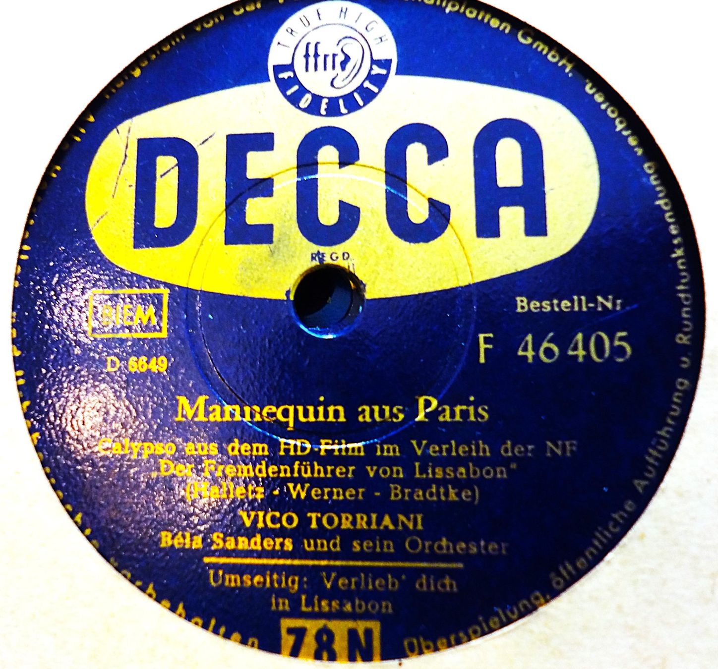 Dischi in vinile: Vico Torriani, Album mit 12 Schellackplatten – Usato da Hemishofen venduto da Phonomandy 6