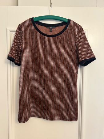 ESPRIT Kurzarm-Pullover: Gr. L, mehrfarbig (rot)