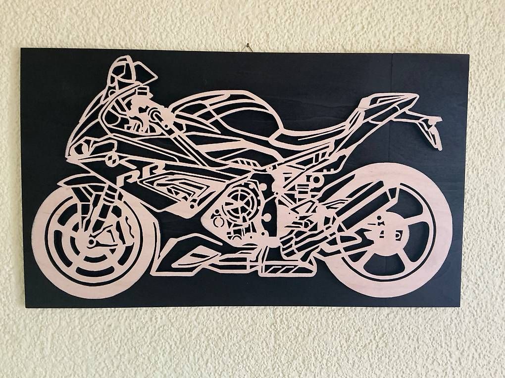 Poster & Bilder: Motorradholzbild – Gebraucht aus Villigen von irene1954
