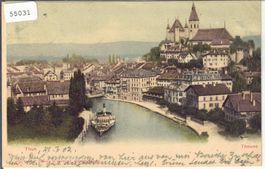 Thun - Generalansicht - Dampfschiff