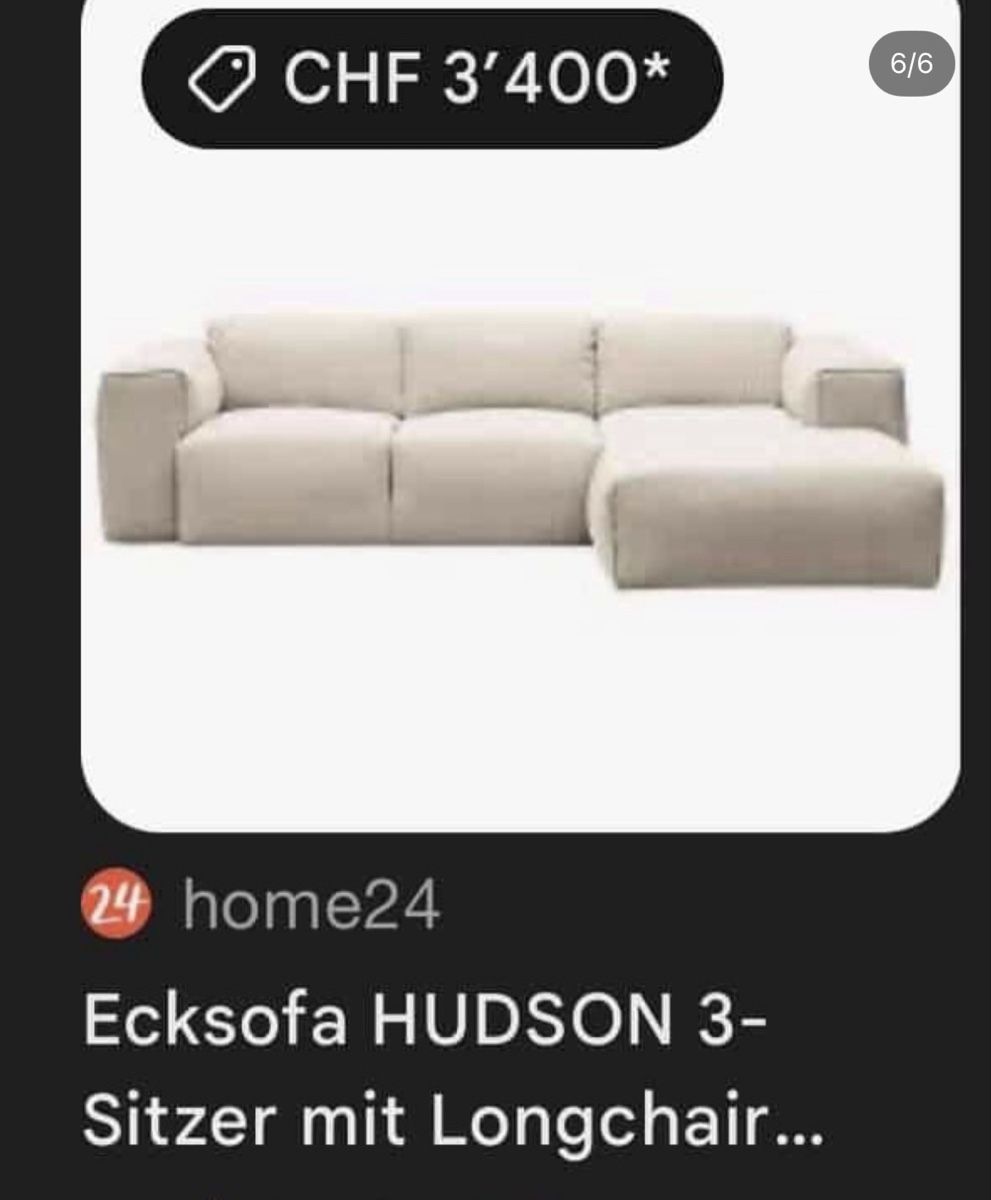Sofas: Home 24 Ecksofa HUDSON hellgrau – Gebraucht aus Fehraltorf von Sofalab.swiss 9