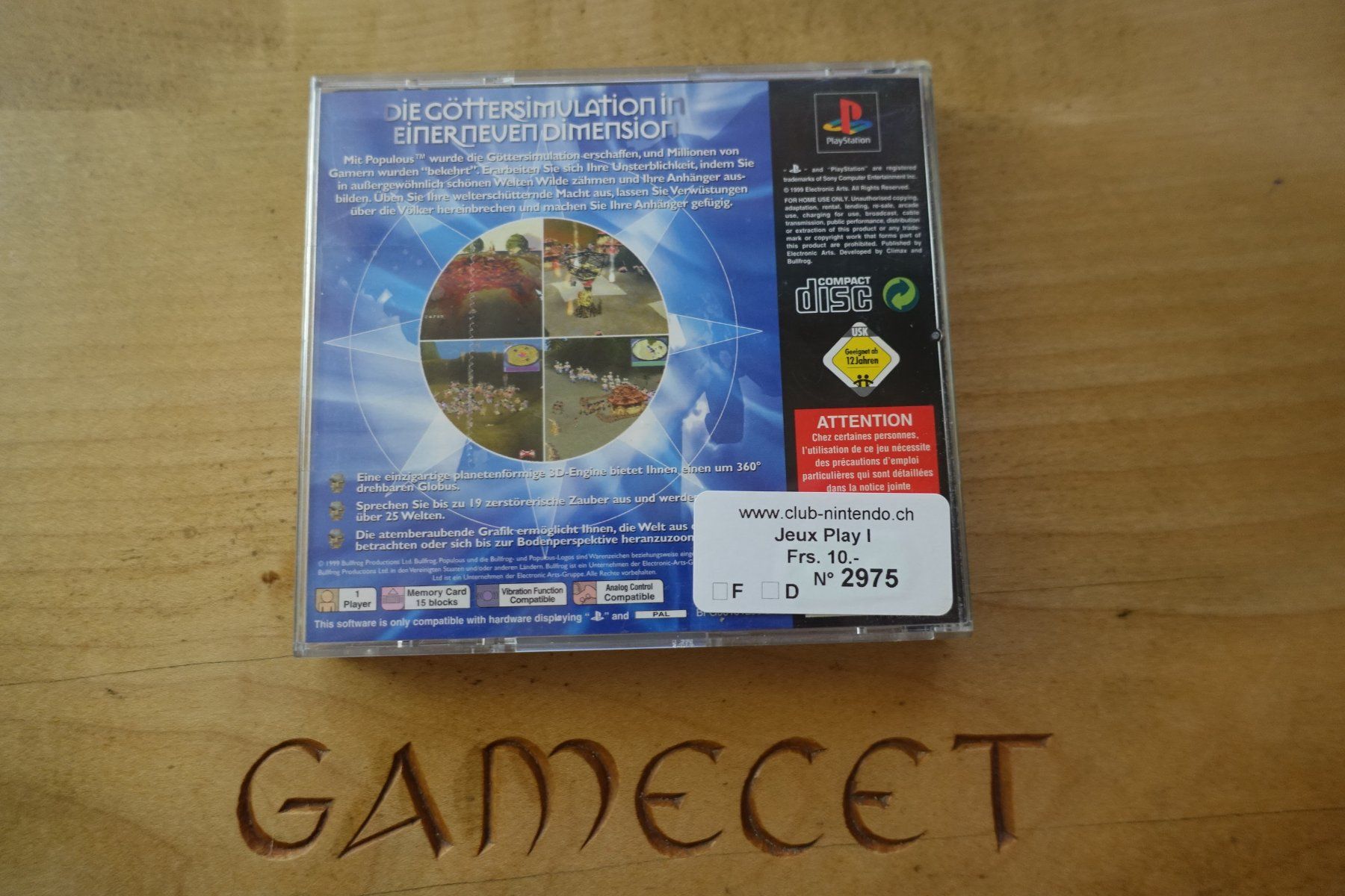 Sony Giochi: Populous: The Beginning – Usato da Steinach venduto da Gamecet 2