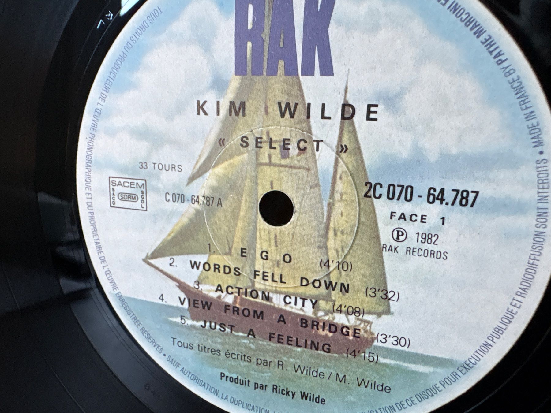 Schallplatten: KIM WILDE - SELECT - Schallplatte - RAK Records - 1982 – Gebraucht aus Andwil SG von Rainboli 4