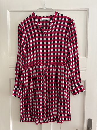 Samsøe & Samsøe Kleid, Gr. S, Rot/Schwarz Kariert