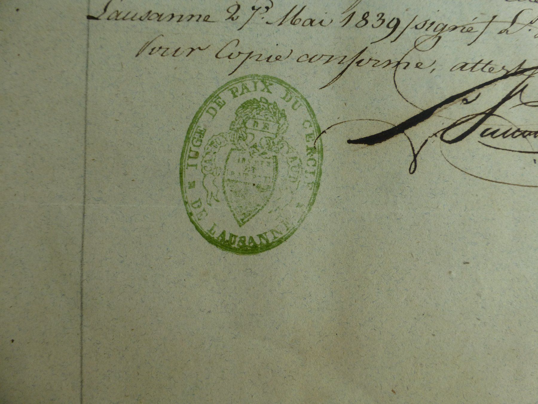 Documenti: Ferriere, Commune de Jougnes, Extrait von Mai 1839 – Usato da Bettlach venduto da 1saurer 2