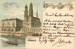 Zürich  ZH  -   Papeterie Ch. KRAEMER en Detail   um 1 8 9 2