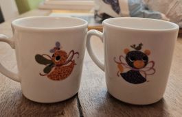 DDR Kinderbecher Kahla Porzellan 70er Jahre – Vintage Tassen