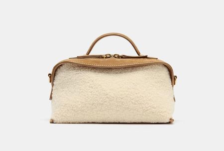 ZARA kleine Tasche Handtasche Umhängetasche mit Leder NEU 79