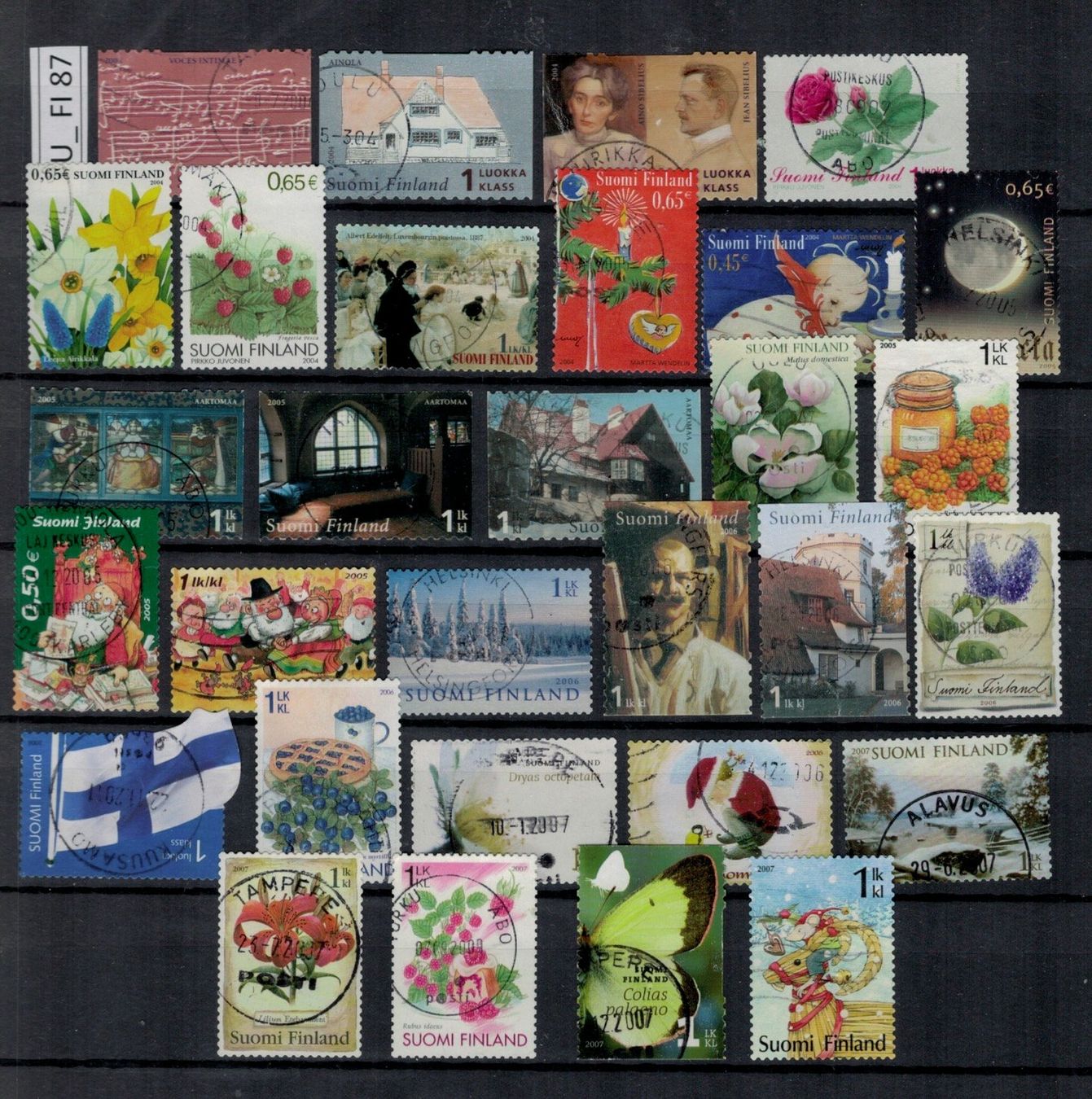 Alle Briefmarken: Finnland 2004/07 gestempelt, EU_FI87 – Gebraucht aus Erlenbach ZH von panstamps